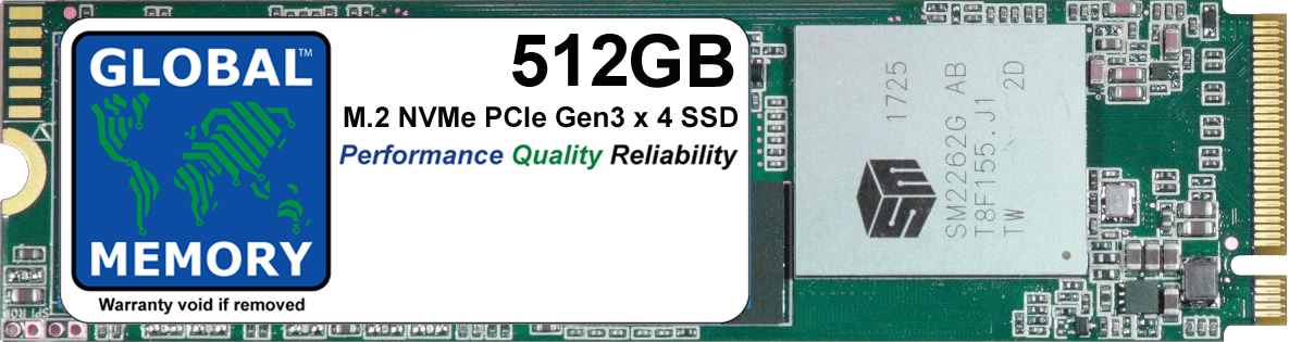 512GB M.2 2280 PCIe Gen3 x4 NVMe SSD FOR LAPTOPS / DESKTOP PCs / SERVERS / WORKSTATIONS